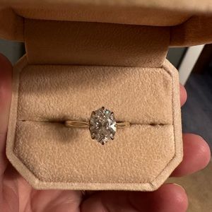 2ct Old European Cut Moissanite Ring